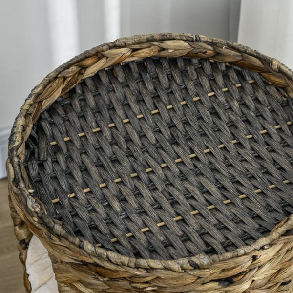 Rootz Cat Scratching Barrel - Cat Tower - Feline Hideout - Udsigtsplatform - Vandhyacint - 40 cm x 73 cm - Mørkebrun