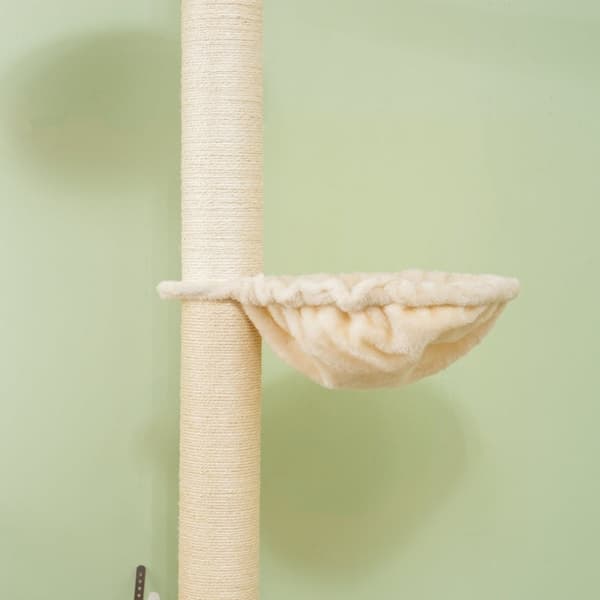Rootzin lattiasta kattoon ulottuva kissapuu - Cat Tower - Raaputustolppa - Säädettävä korkeus - Puumateriaali - 40cm x 40cm x 230-250cm