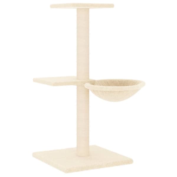 Klösträd med sisalpelare gräddvit 72 cm