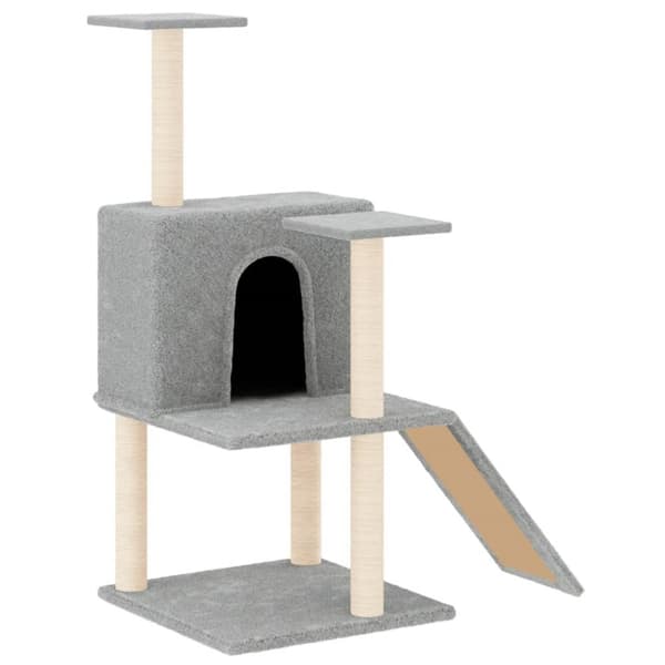Katträd med klöspelare sisal ljusgrå 109 cm
