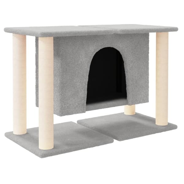 Klösträd med klöspelare sisal ljusgrå 50 cm