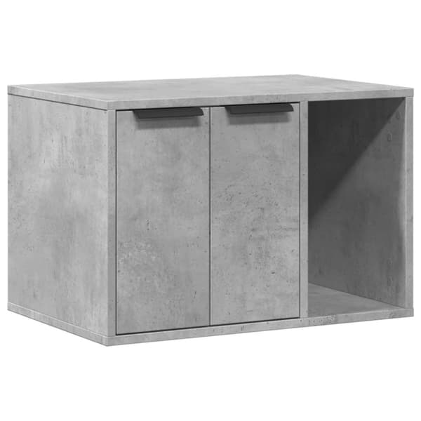 Skåp för kattlåda betonggrå 60x40x40 cm konstruerat trä