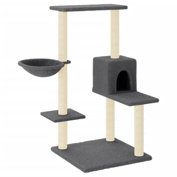 Klösträd med sisalpelare mörkgrå 95 cm