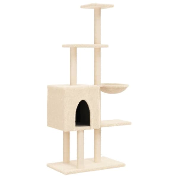 Katträd med klöspelare sisal gräddvit 145 cm