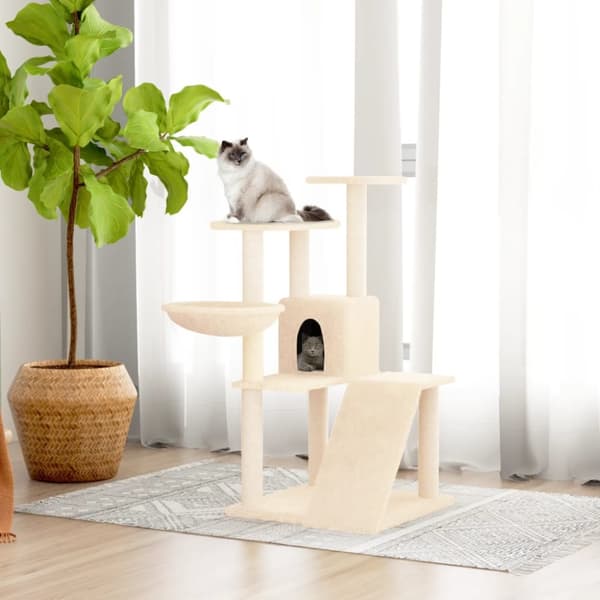 Katträd med klöspelare sisal gräddvit 94 cm