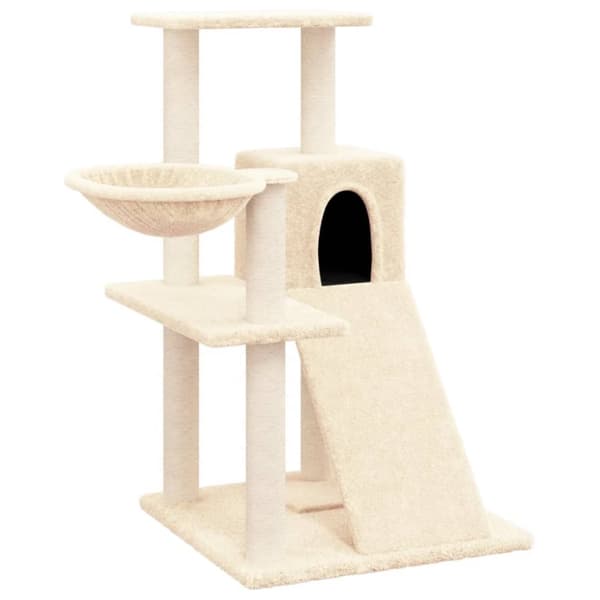 Katträd med klöspelare sisal gräddvit 82 cm