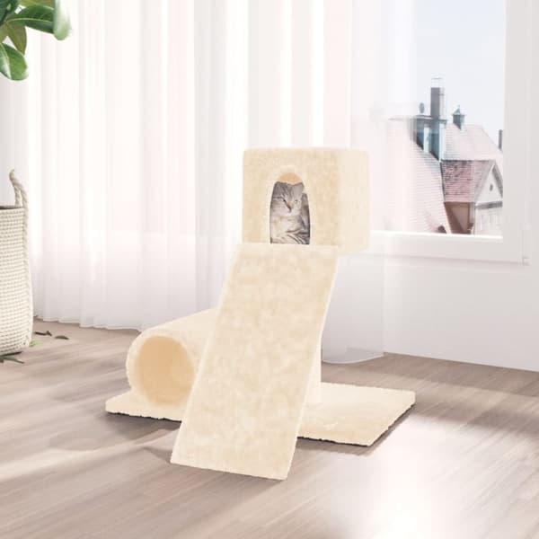 Klösträd med klöspelare sisal gräddvit 59 cm