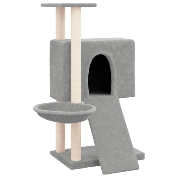 Klösträd med sisalpelare ljusgrå 96 cm
