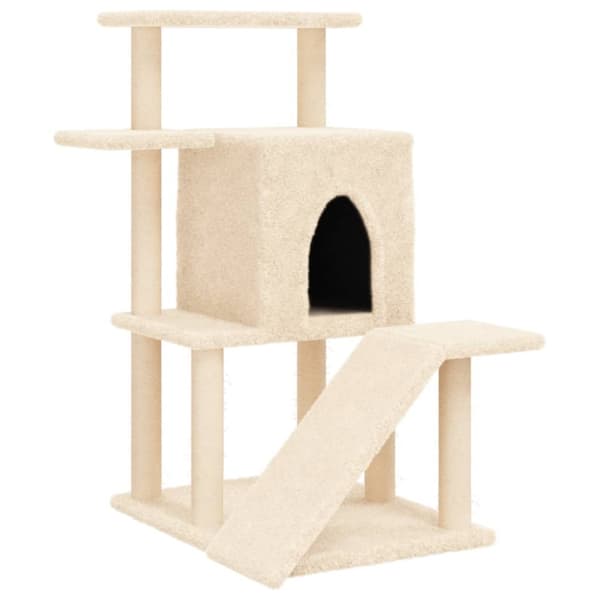 Klösträd med sisalpelare gräddvit 97 cm
