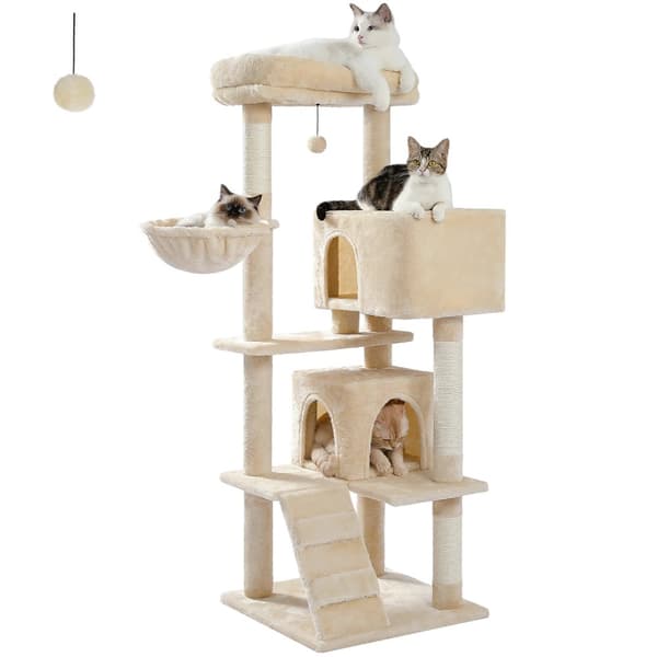Kattträd för stora katter, flera viloplatser, hållbar konstruktion,XL, AMT0111PK