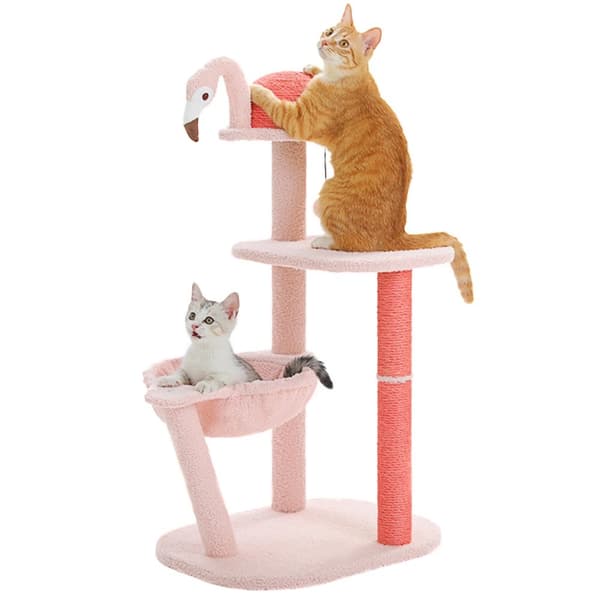 Flamingo Kissapuu, Monitasoinen Raapimapylväillä, Mukava Riippumatto,L, AMT0275PK
