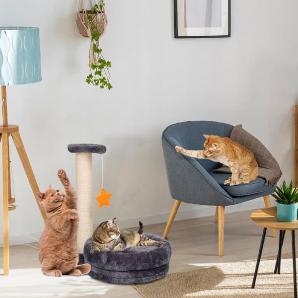 Kattskrapstolpe - grå