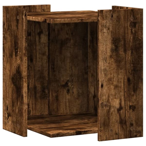 toiletskjuler kattebakke 42x42x51 cm konstrueret træ røget eg