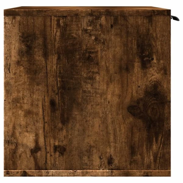 Skåp för kattlåda rökfärgad ek 80x50x45 cm konstruerat trä