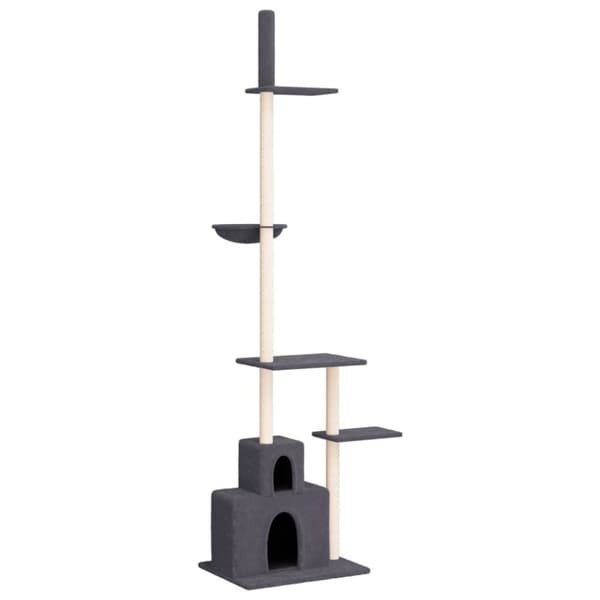 Golv-till-tak klösträd mörkgrå 250,5-276,5 cm