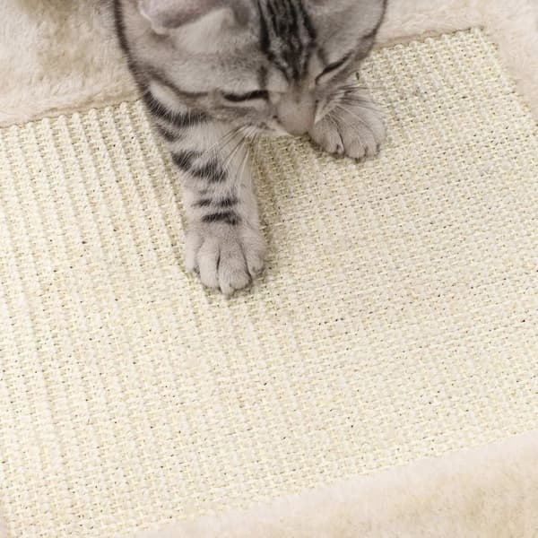 Rootz 138 cm Kattekradsestolpe - Kradsetræ - Feline Tower - Beige - 55cm x 40cm x 138cm
