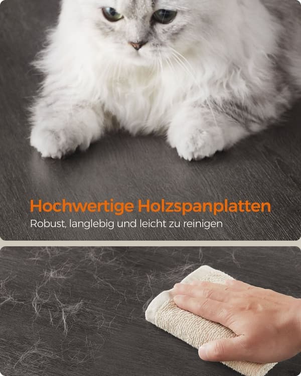 Rootz Skrapstolpe - Kattträd - Kattskrapa - Tvättbar kattsäng - Spånskiva - 500 g/m2 Plysch - Sisal - 66cm x 40cm x 86cm