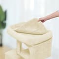 Miniatyrbillede 4 af 9: Scratching Post - Kattemøbler med 2 huller og platform - 84 cm - beige