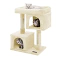 Miniatyrbillede 6 af 9: Scratching Post - Kattemøbler med 2 huller og platform - 84 cm - beige