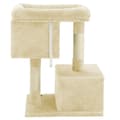 Miniatyrbillede 8 af 9: Scratching Post - Kattemøbler med 2 huller og platform - 84 cm - beige