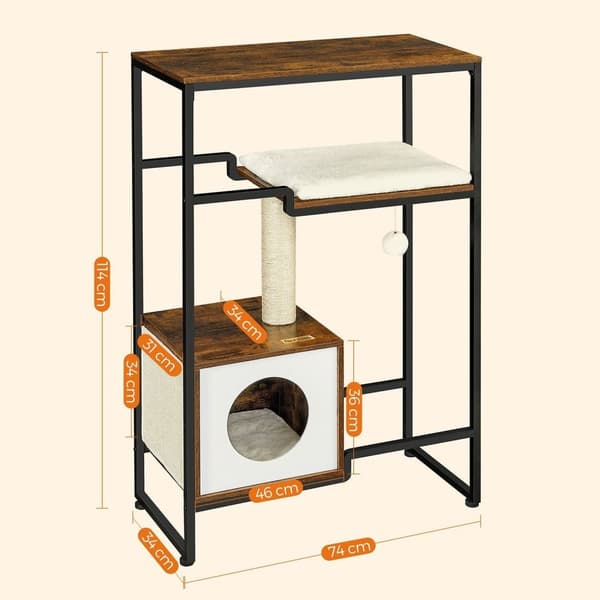 Scratching Post - 2 -in -1 møbler - med hylde - brun