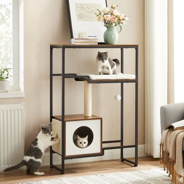 Scratching Post - 2 -in -1 møbler - med hylde - brun