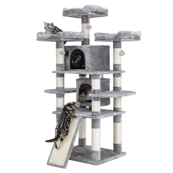 Scratching Post - Cat Pole - Cat House - Light Gray