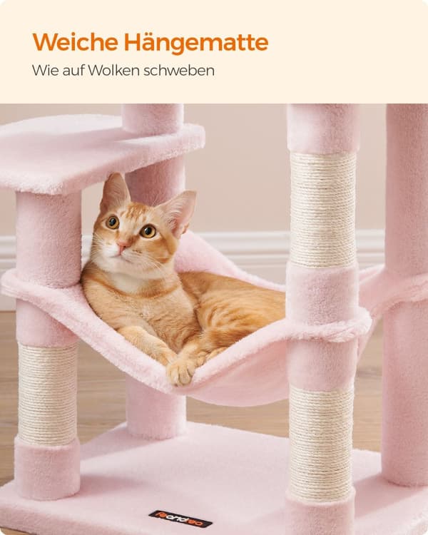 Kattenhuis - useita kerroksia - 2 alustaa - pastelli vaaleanpunainen