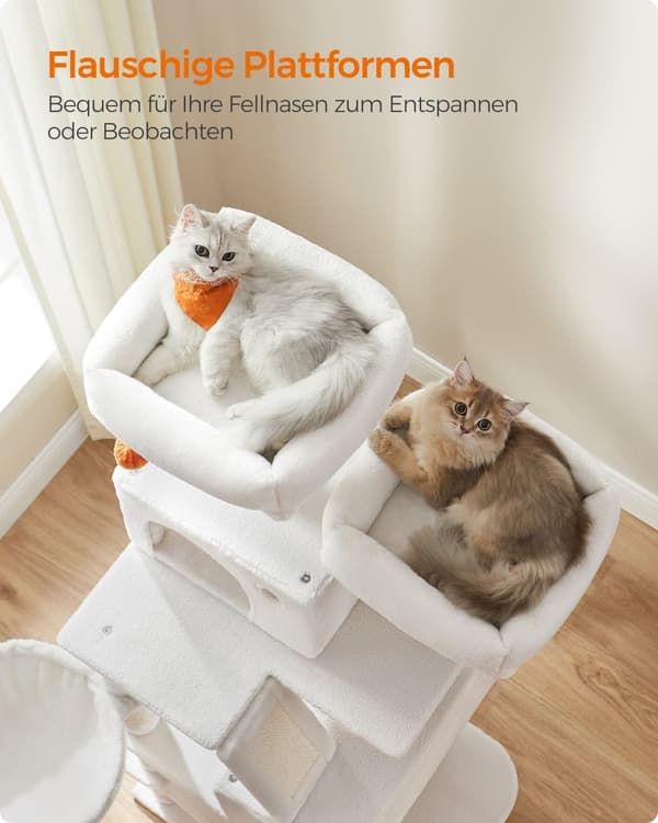 Stor ridsepost - med 13 ridseposter - flere niveauer - crèmwit