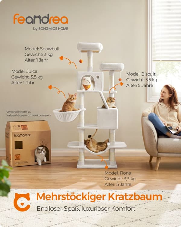 Stor ridsepost - med 13 ridseposter - flere niveauer - crèmwit