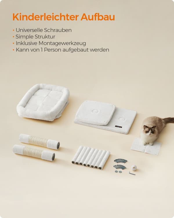 Naarmuuntuminen - suurille kissoille - jopa 7 kg - kermavalkoinen