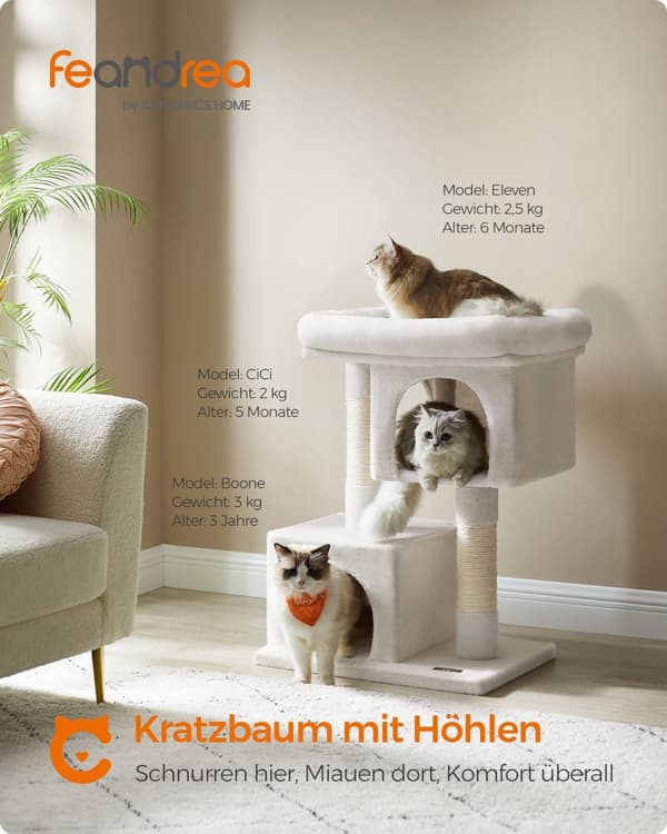 Naarmuuntuminen - suurille kissoille - jopa 7 kg - kermavalkoinen