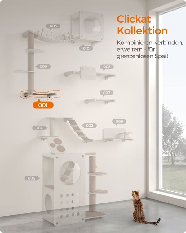 Scratching Post - Cat Hangmat - Wall Montage - Brown