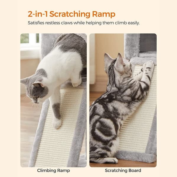 Scratching Post - Cat Tree - For huskatte - lysegrå