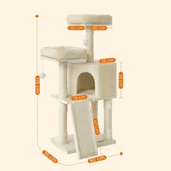 Raaputusviesti - 2 tasangan - 115 cm - naarmuuntumislevy - beige