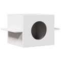 Miniatyrbild 1 av 2: Katthus vit 51x35x30 cm massiv furu
