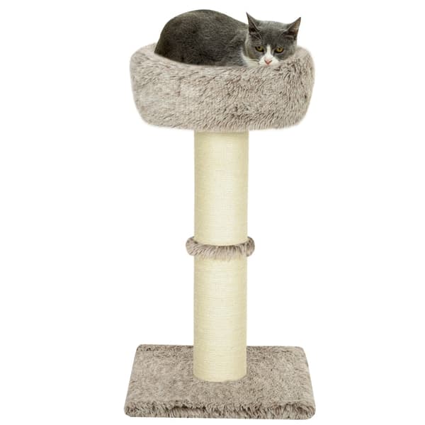 Rootz Cat Tree - Kattetårn - Kradsestolpe - Blød plysseng - 45cm x 45cm x 87cm