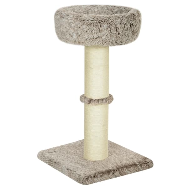 Rootz Cat Tree - Cat Tower - Skrapstolpe - Mjuk plyschsäng - 45cm x 45cm x 87cm