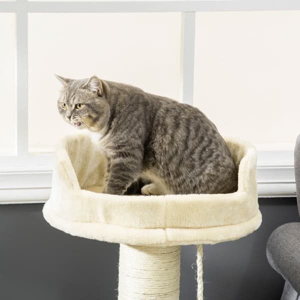 Rootz Cat Tree Play Tower - Kradsestolpe - Klatreaktivitetscenter - Plys komfort - 55 cm x 55 cm x 83 cm