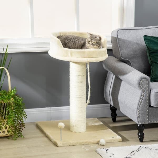 Rootz Cat Tree Play Tower - Kradsestolpe - Klatreaktivitetscenter - Plys komfort - 55 cm x 55 cm x 83 cm