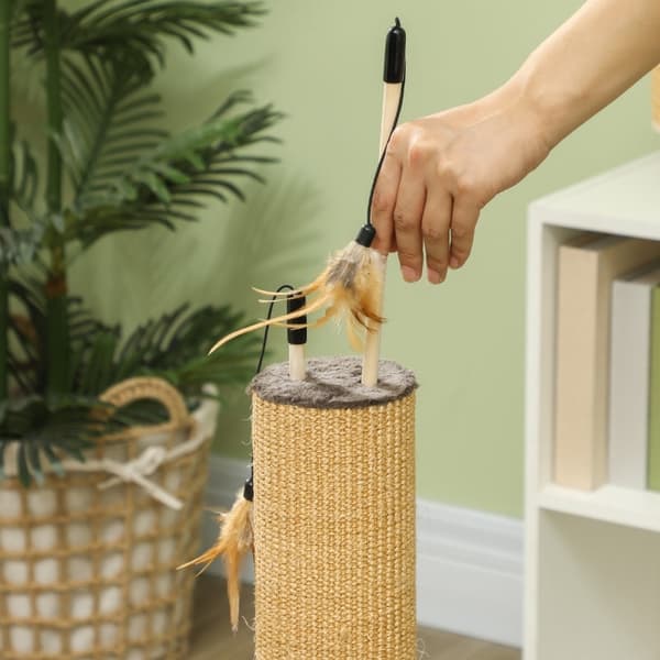 Rootz-kradsestolpe til katte - Kattetræ - Klatrestang - Fremmer sunde muskler - 35 cm x 35 cm x 78 cm
