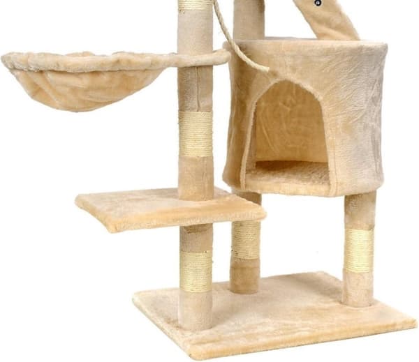 Katte træ kradsetræ XXL 117 x 79 x 50 cm beige