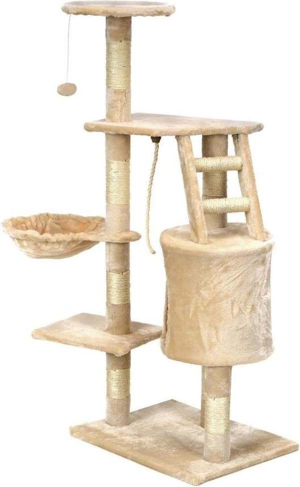 Katte træ kradsetræ XXL 117 x 79 x 50 cm beige