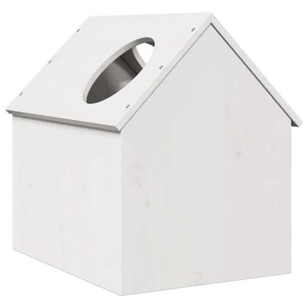 vidaXL Katthus vit 41x50x50 cm massiv furu
