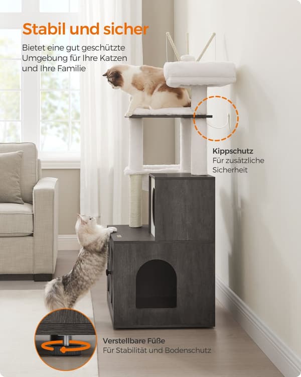 Skrapstolpe med kattbakare 140 cm hög