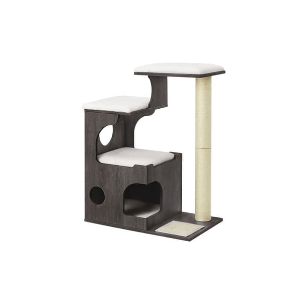 Scratching Post - 86 cm - med vaskbare plyspuder - tåge grå