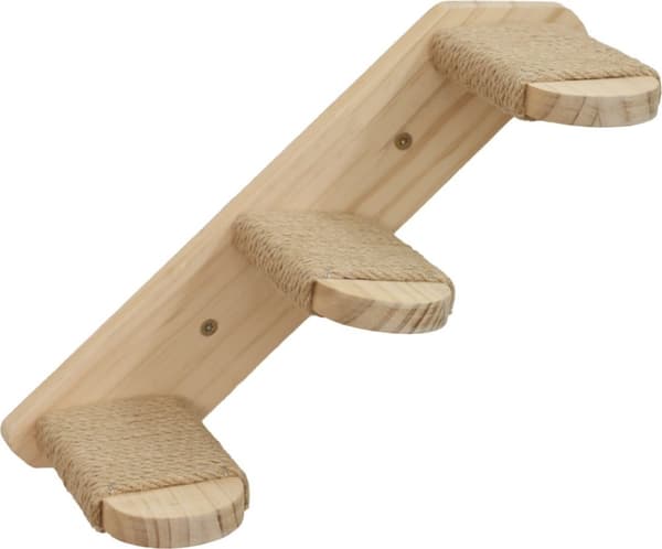 KERBL Kattestige i træ, Længde 38 cm, med jute