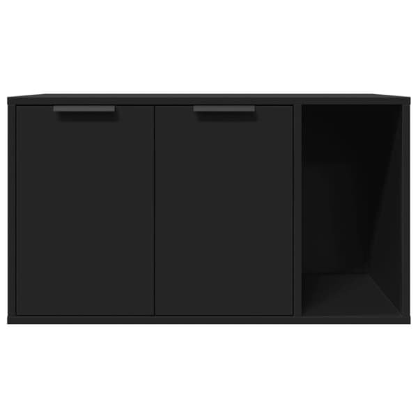 vidaXL toiletskjuler til kattebakke 80x50x45 cm konstrueret træ sort