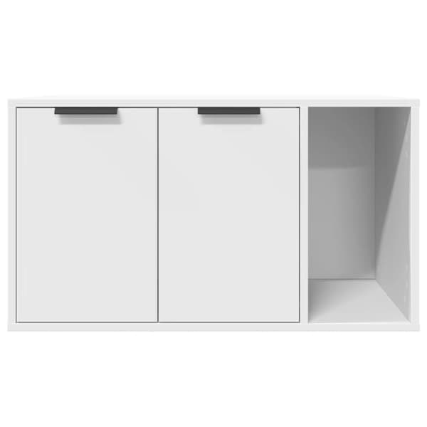 vidaXL toiletskjuler til kattebakke 80x50x45 cm konstrueret træ hvid