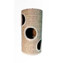 Beige Kattträd Med Hål 36X36X70Cm